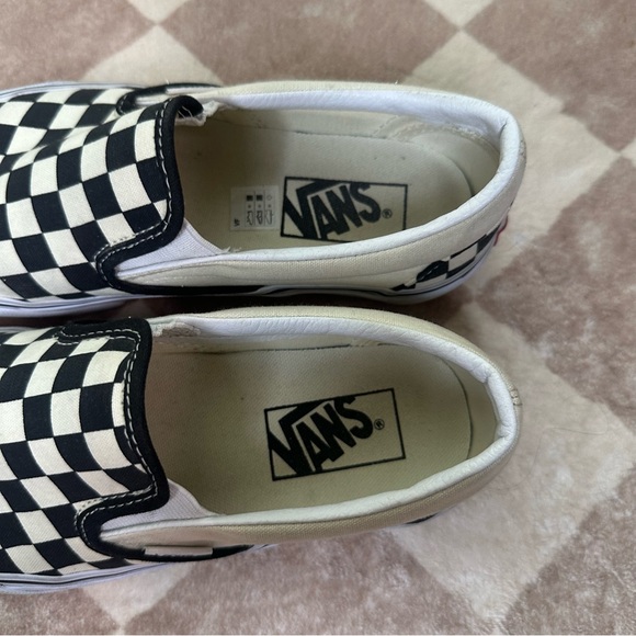 Vans Checkered Slip-On Shoes - Black and White - Picture 6 of 8